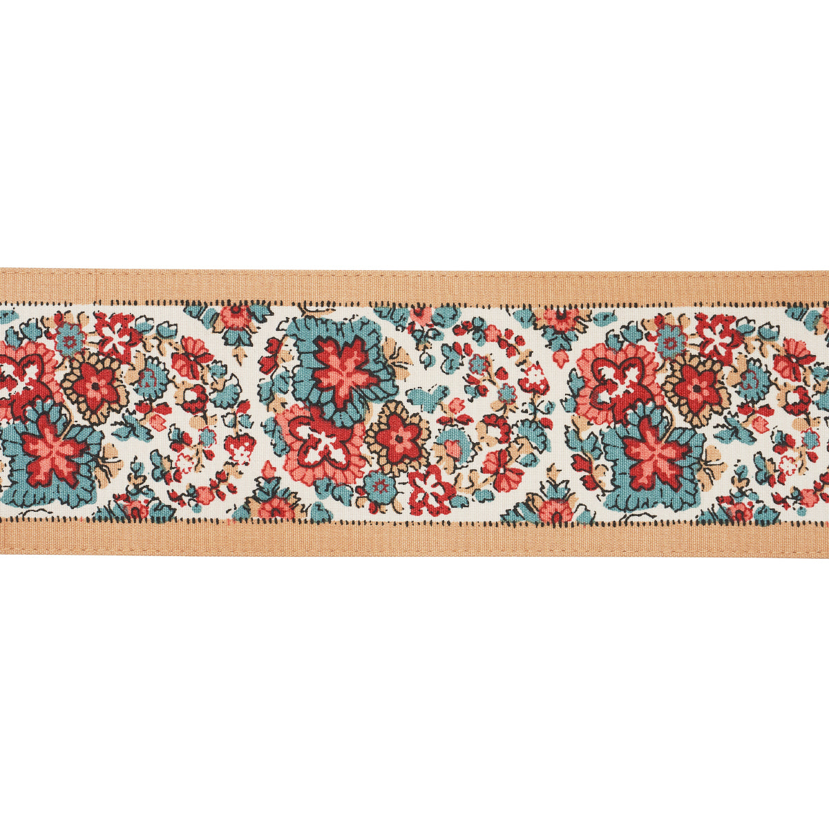 INES PAISLEY TRIM ROUGE & NOIR