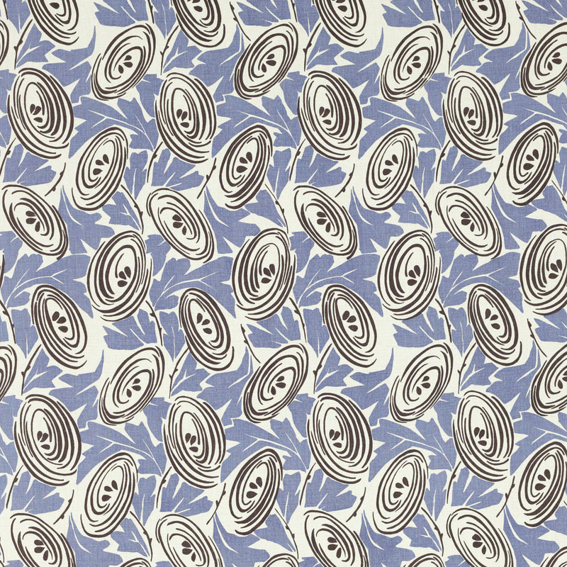 Schumacher PERCY BLUEBERRY Fabric | Atlanta Fabrics