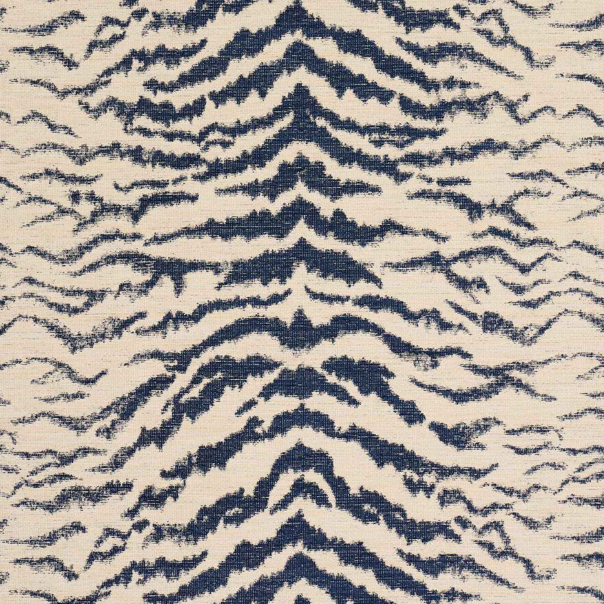 Schumacher SHIVALIK HILLS TIGER INDIGO Fabric | Atlanta Fabrics