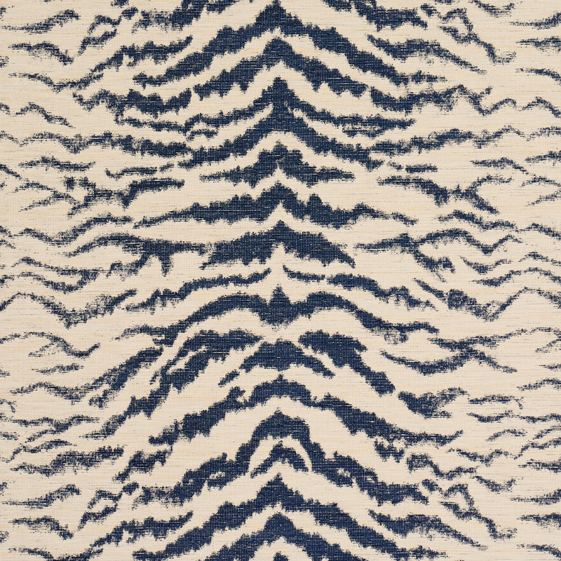 Schumacher SHIVALIK HILLS TIGER INDIGO Fabric | Atlanta Fabrics