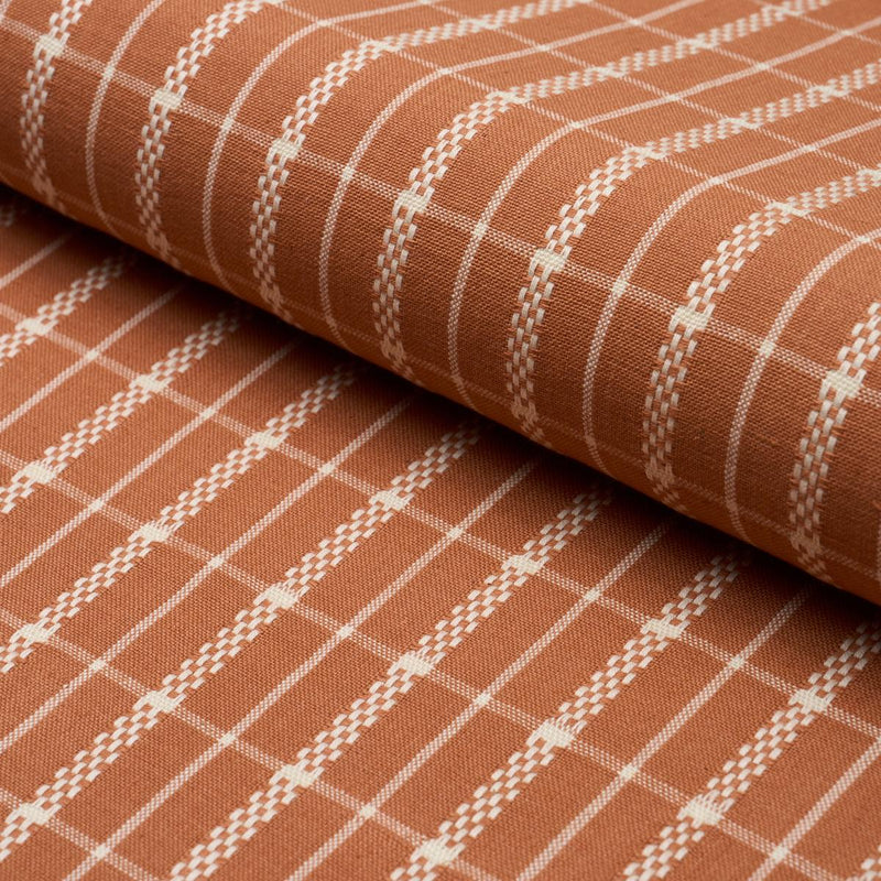 SCHUMACHER BOYD CHECK SPICE FABRIC | Atlanta Fabrics