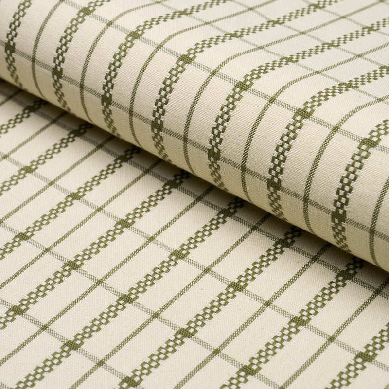 SCHUMACHER BOYD CHECK MOSS FABRIC | Atlanta Fabrics