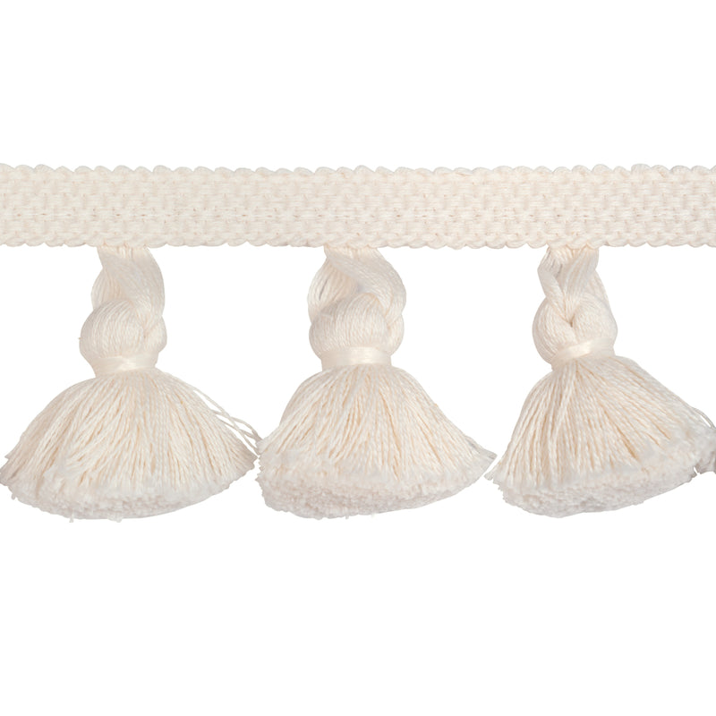 Schumacher COTTON TASSEL FRINGE IVORY Trim | Atlanta Fabrics