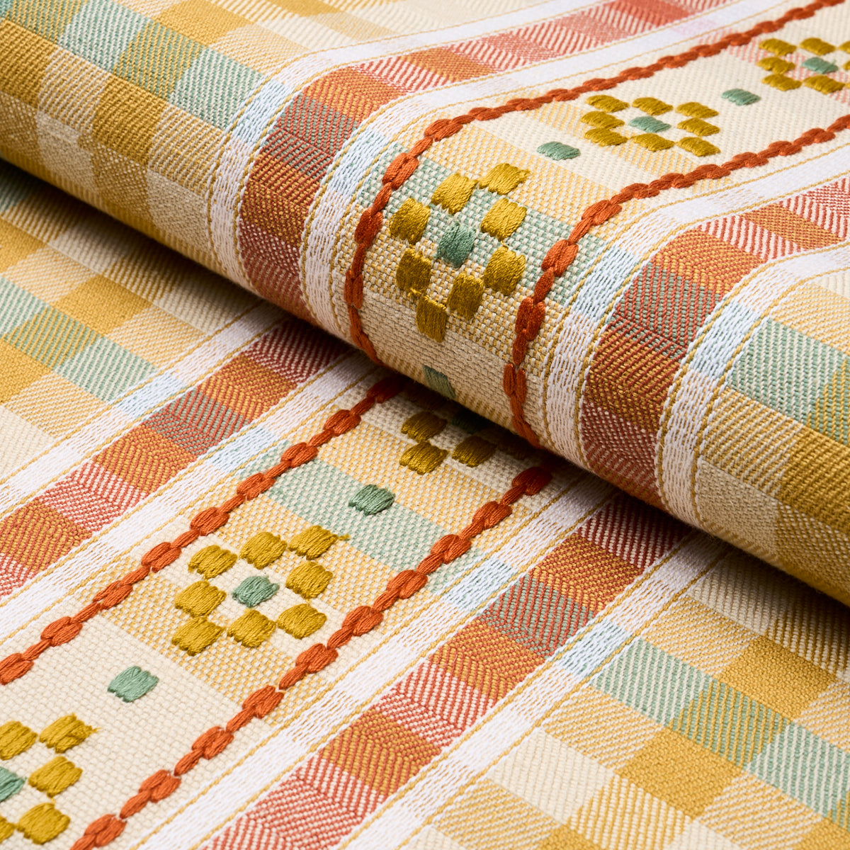 HUTTON HAND WOVEN CHECK OCHRE