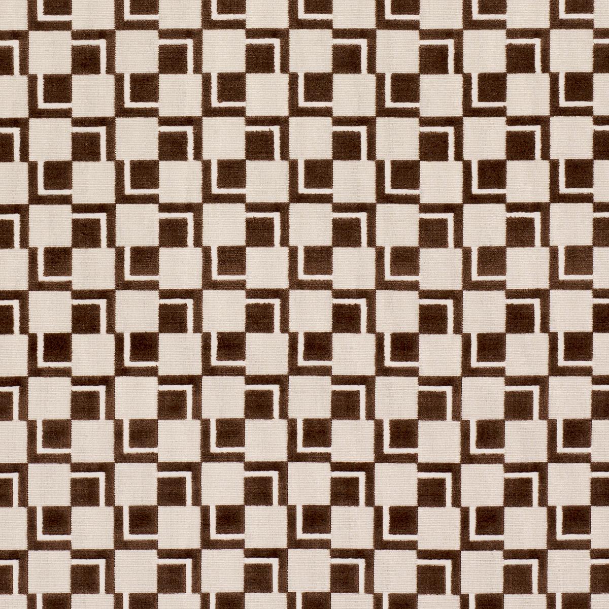 SCHUMACHER EDISON VELVET CHESTNUT FABRIC | Atlanta Fabrics