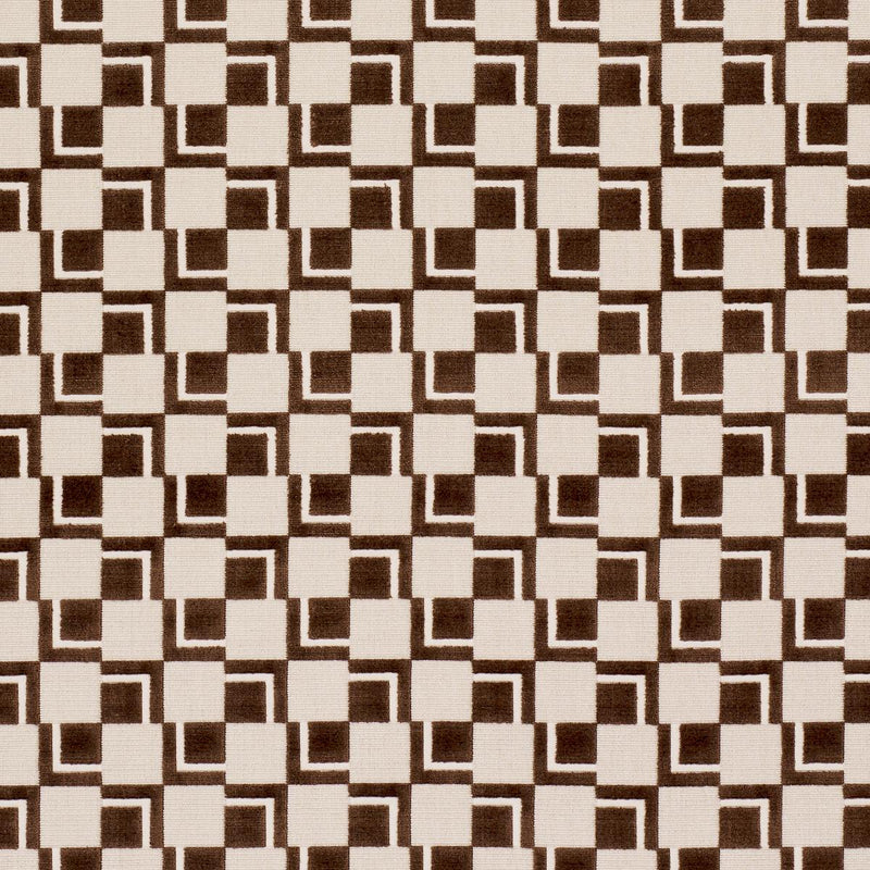 SCHUMACHER EDISON VELVET CHESTNUT FABRIC | Atlanta Fabrics