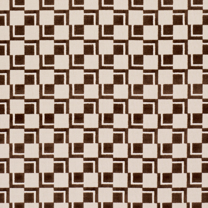 Schumacher EDISON VELVET CHESTNUT Fabric | Atlanta Fabrics