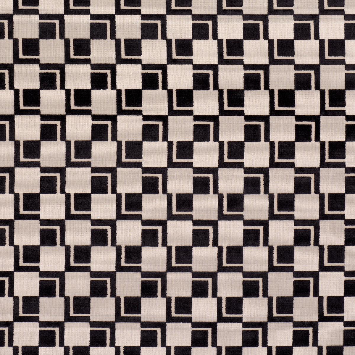 SCHUMACHER EDISON VELVET NOIR FABRIC | Atlanta Fabrics