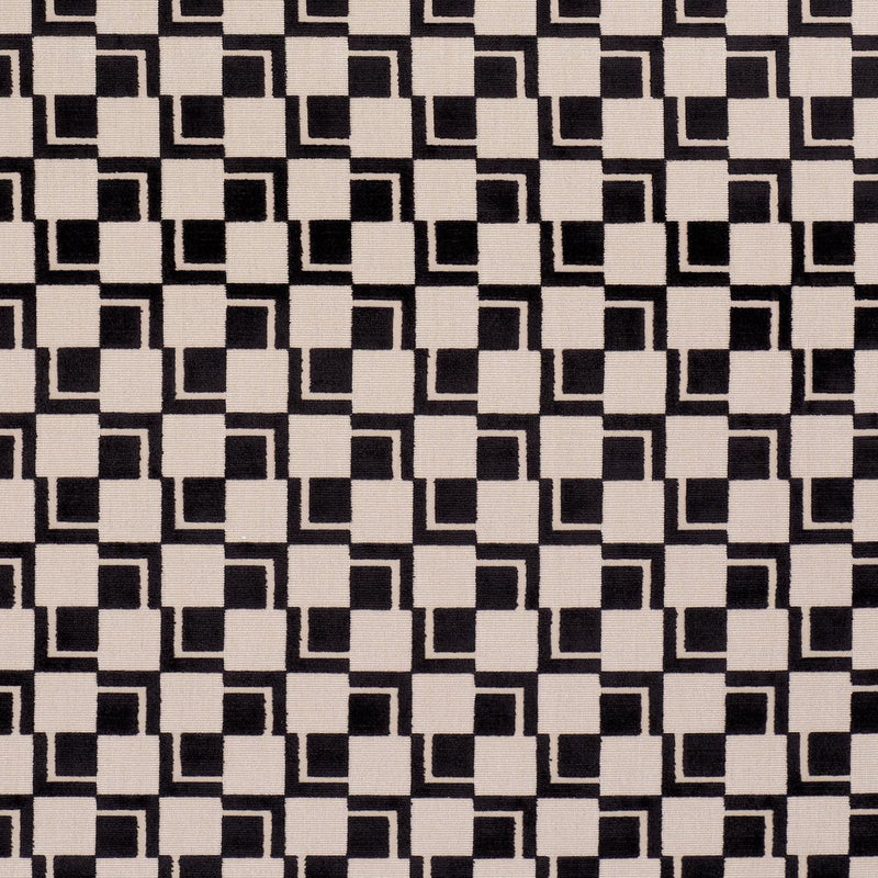 SCHUMACHER EDISON VELVET NOIR FABRIC | Atlanta Fabrics