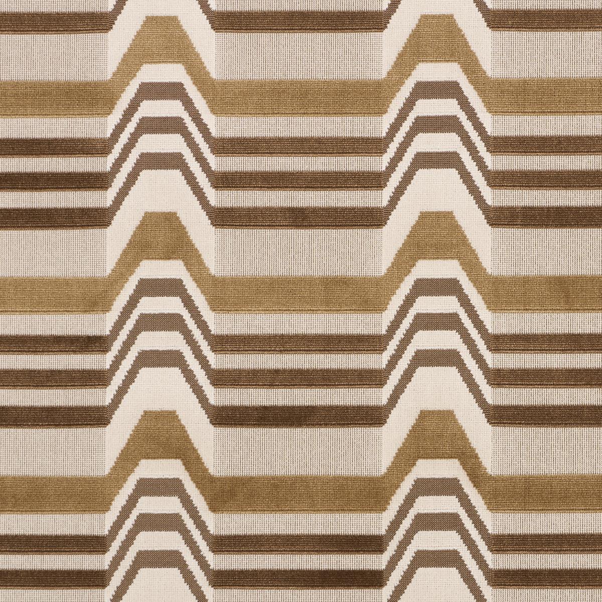 SCHUMACHER ALDO VELVET MOCHA & CAMEL FABRIC | Atlanta Fabrics