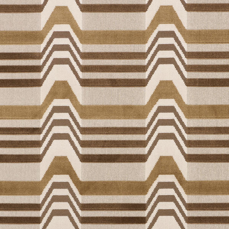 SCHUMACHER ALDO VELVET MOCHA & CAMEL FABRIC | Atlanta Fabrics