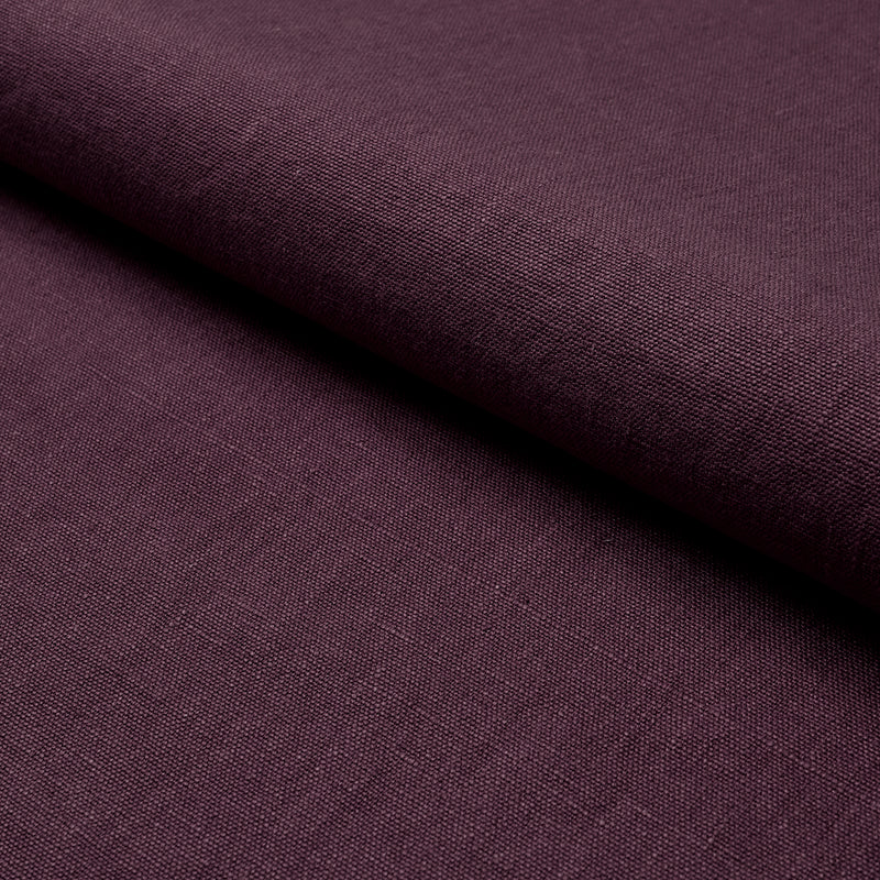 Schumacher JUMI STONEWASHED LINEN AUBERGINE Fabric | Atlanta Fabrics