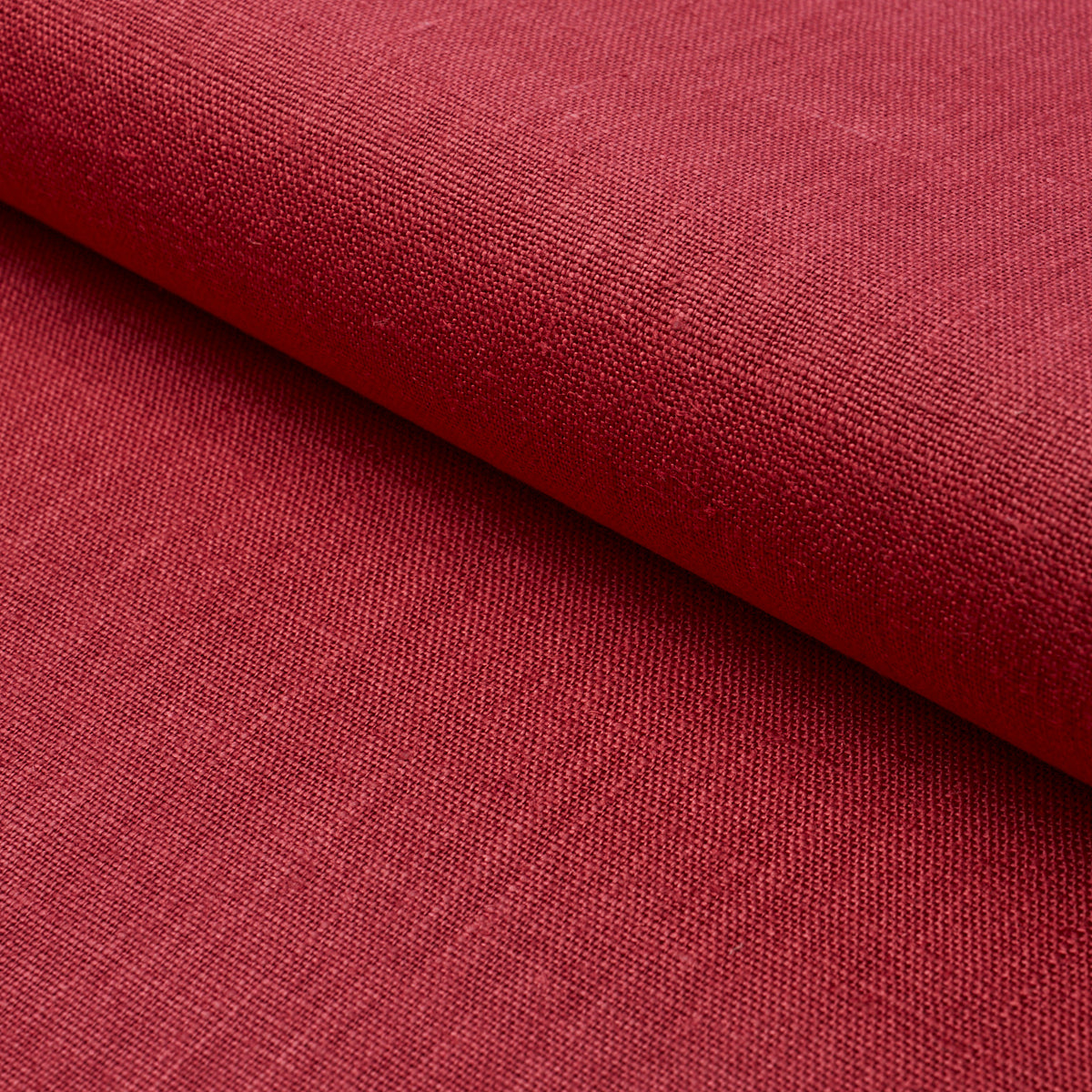 Schumacher LEO GLAZED LINEN RED Fabric | Atlanta Fabrics