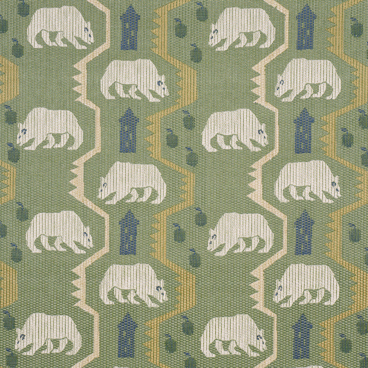 Schumacher BEAR BRIGADE FOREST Fabric | Atlanta Fabrics