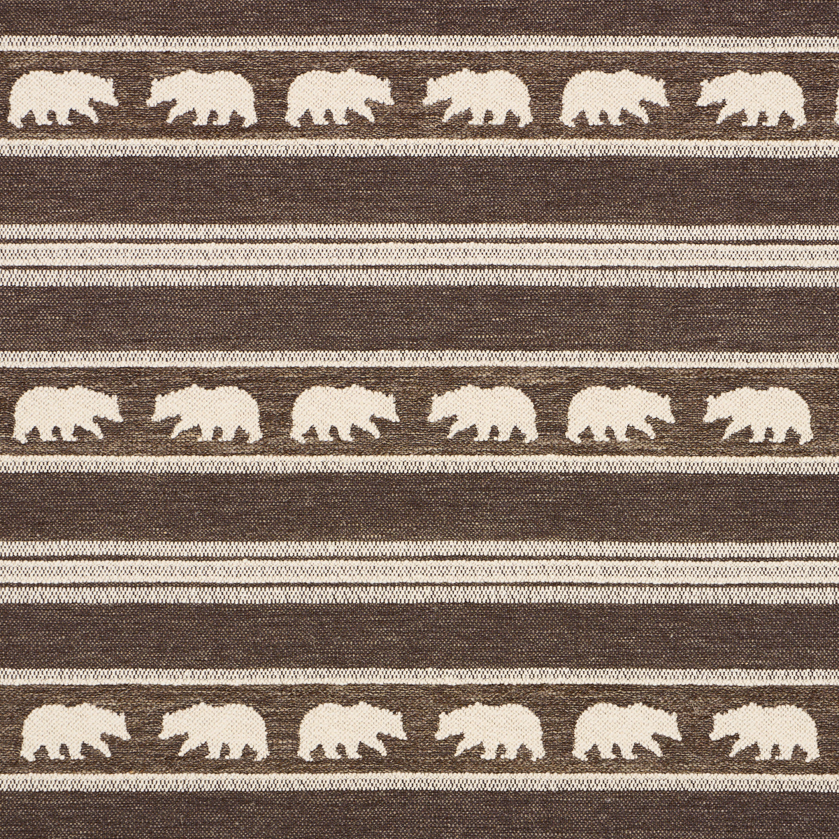 Schumacher KODA STRIPE COFFEE Fabric | Atlanta Fabrics