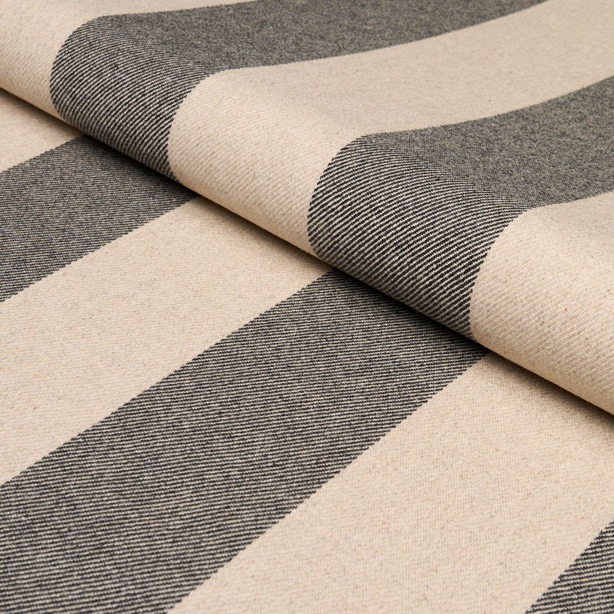 Schumacher HEMLOCK STRIPE GRAPHITE Fabric | Atlanta Fabrics