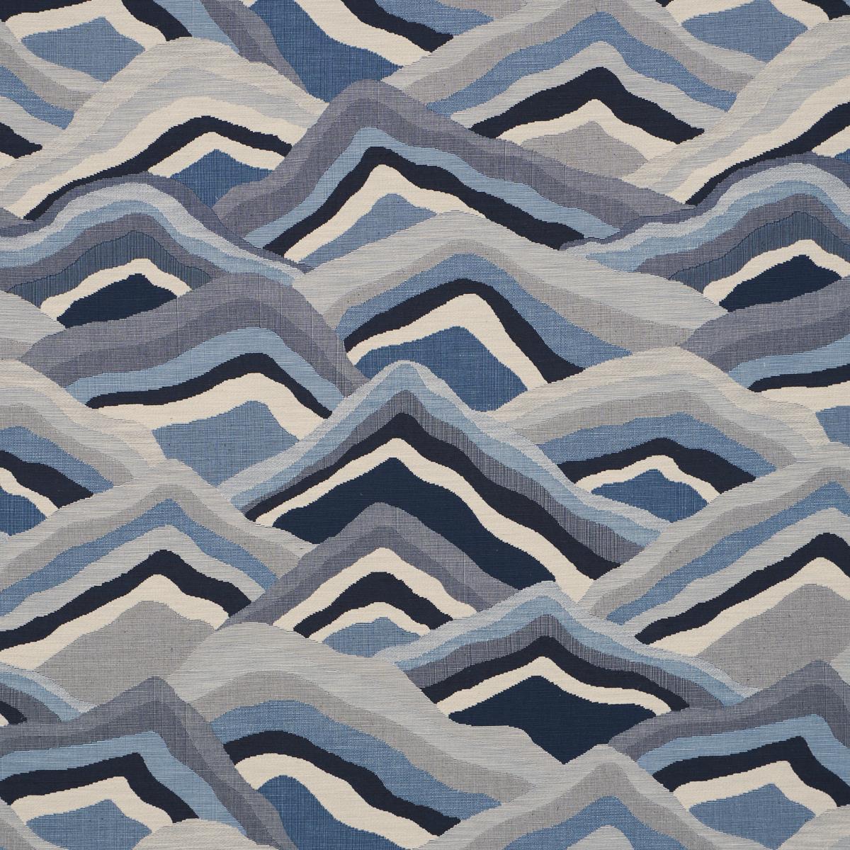 SCHUMACHER AVALA HILLS OCEAN FABRIC | Atlanta Fabrics