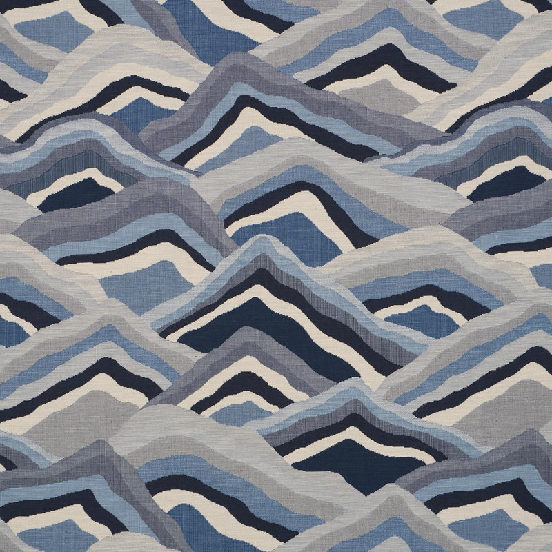 SCHUMACHER AVALA HILLS OCEAN FABRIC | Atlanta Fabrics