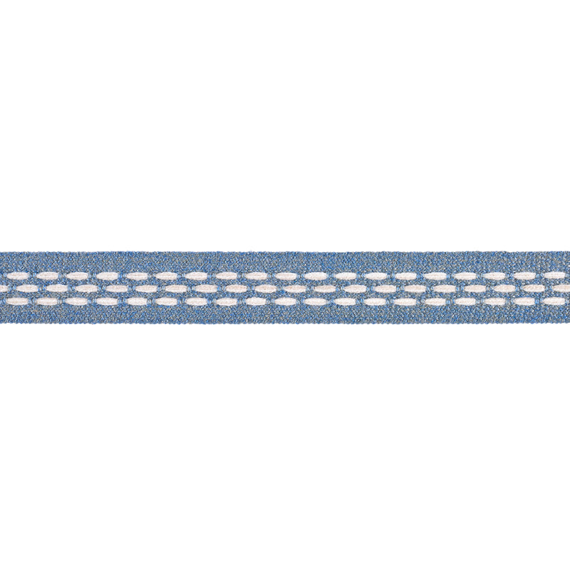 Schumacher PORTOLA TAPE NARROW INDOOR/OUTDOOR SKY Trim | Atlanta Fabrics