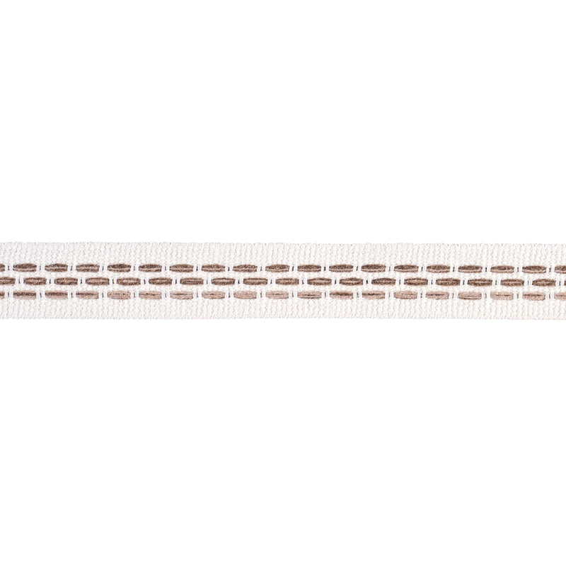Schumacher PORTOLA TAPE NARROW INDOOR/OUTDOOR FLAX Trim | Atlanta Fabrics