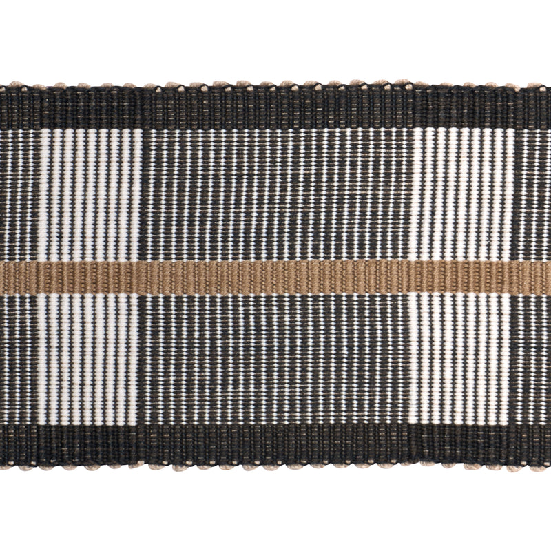 Schumacher CALCADA TAPE WIDE CARBON Trim | Atlanta Fabrics