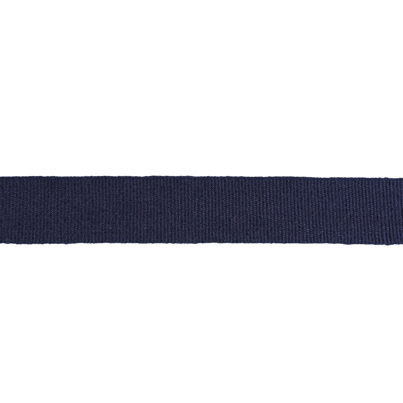 Schumacher MATHIAS LINEN TAPE MEDIUM NAVY Trim | Atlanta Fabrics