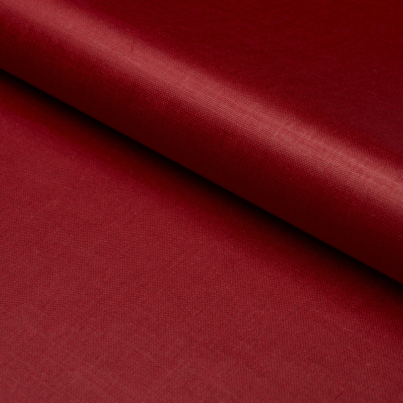 Schumacher PATENT LINEN RED Fabric | Atlanta Fabrics