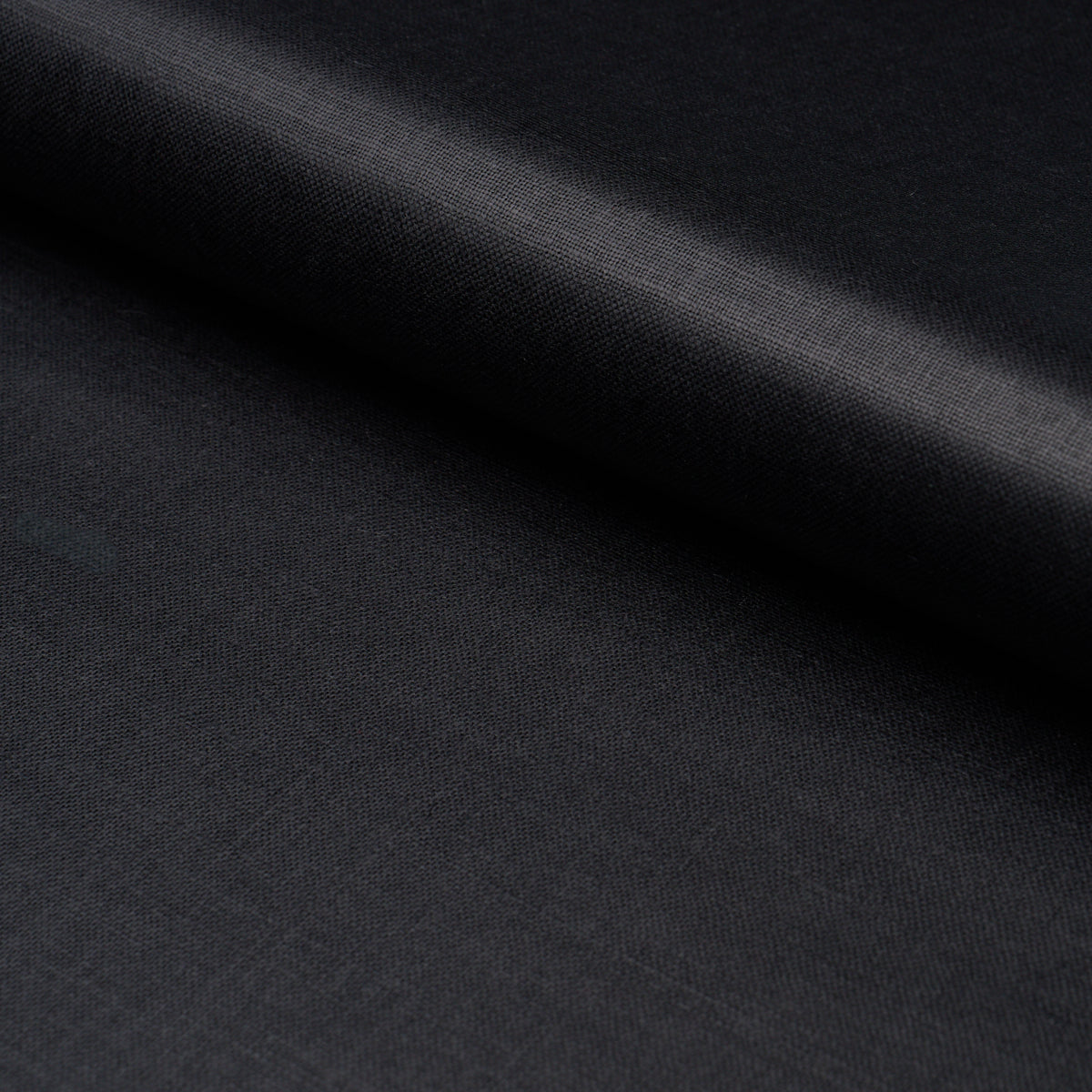 Schumacher PATENT LINEN BLACK Fabric | Atlanta Fabrics