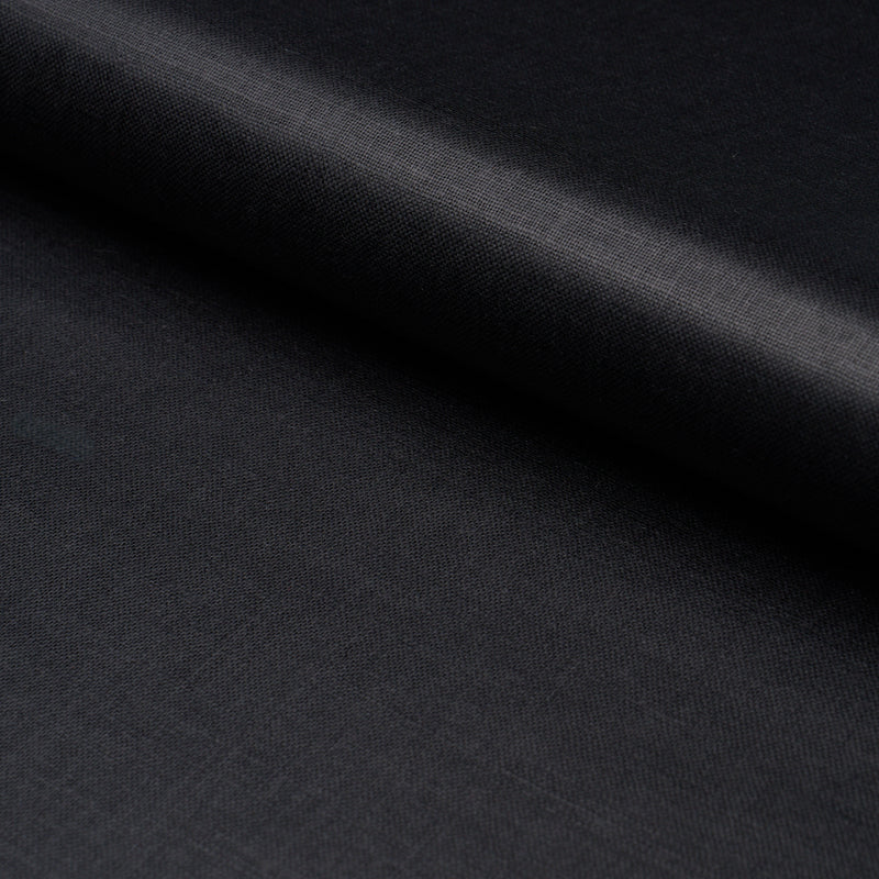 Schumacher PATENT LINEN BLACK Fabric | Atlanta Fabrics