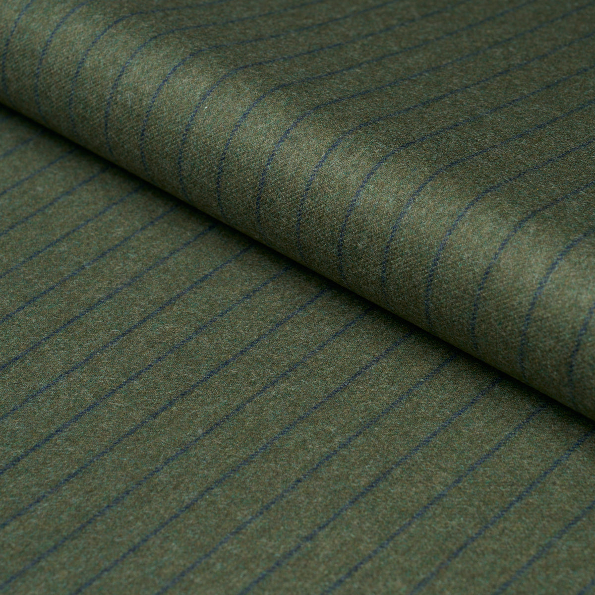 Schumacher BOYD WOOL PINSTRIPE GREEN Fabric | Atlanta Fabrics