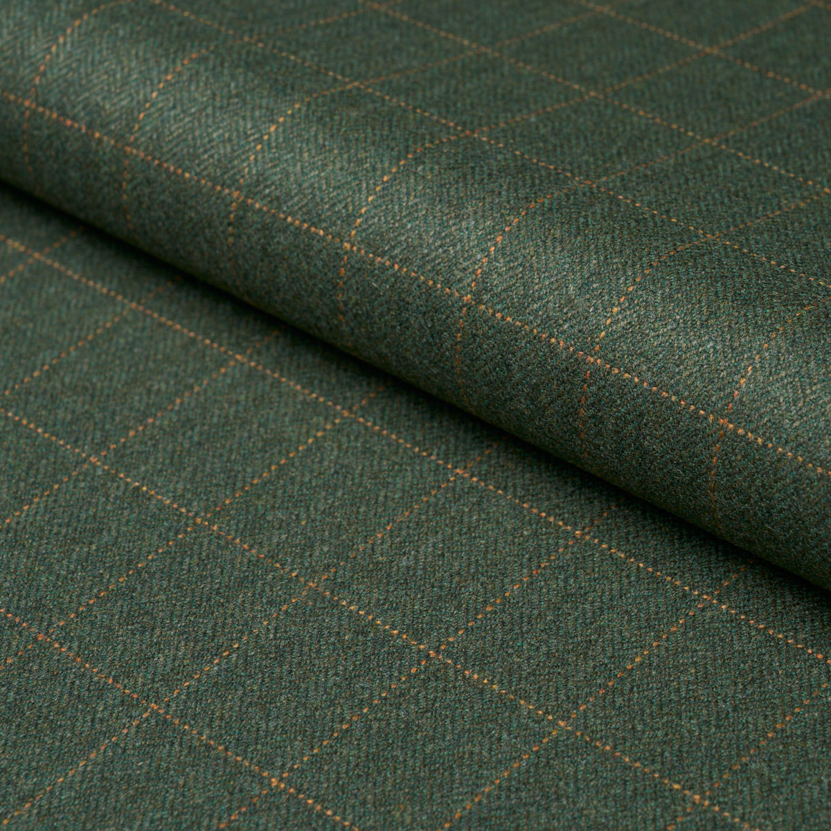THOMPSON MERINO WINDOWPANE HUNTER GREEN