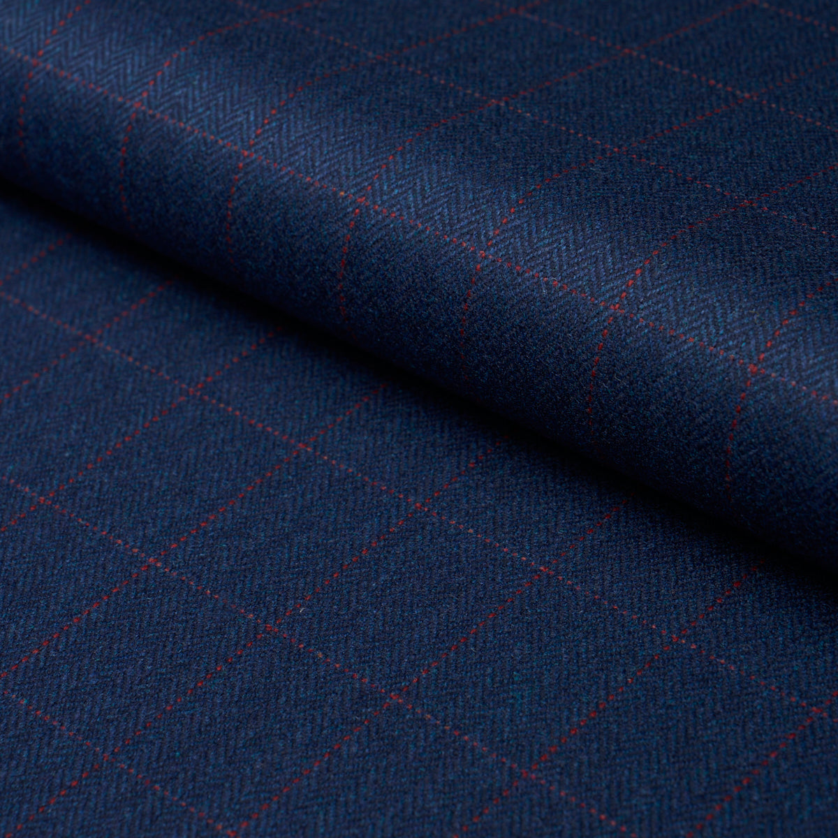 THOMPSON MERINO WINDOWPANE NAVY