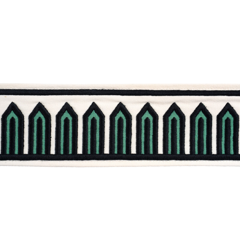 Schumacher BONAPARTE TAPE GREEN Trim | Atlanta Fabrics
