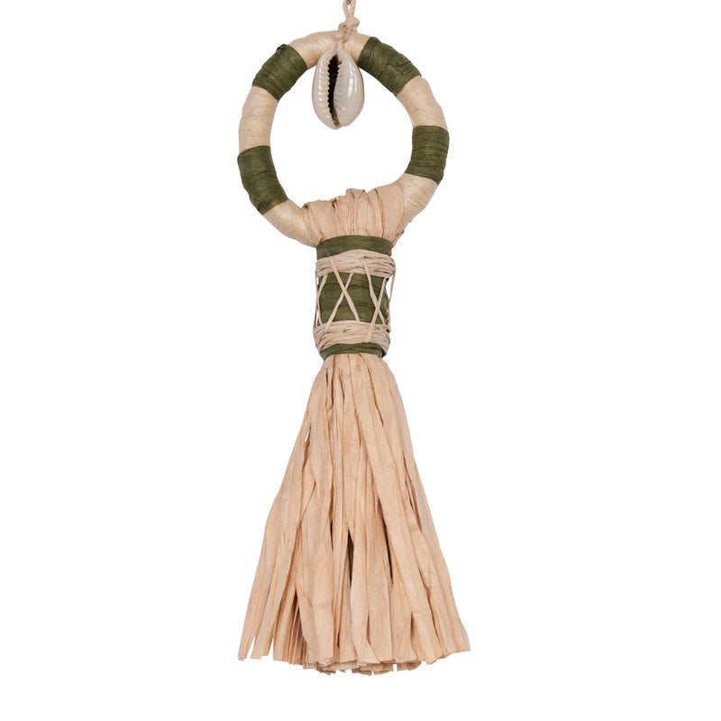 Schumacher BROOM TASSEL PALM TREE GREEN Trim | Atlanta Fabrics