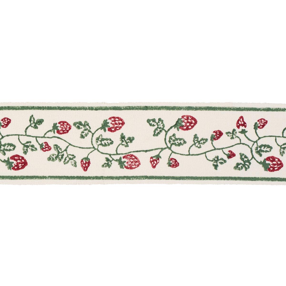 STRAWBERRY TRAIL HAND BLOCK TRIM DARK GREEN