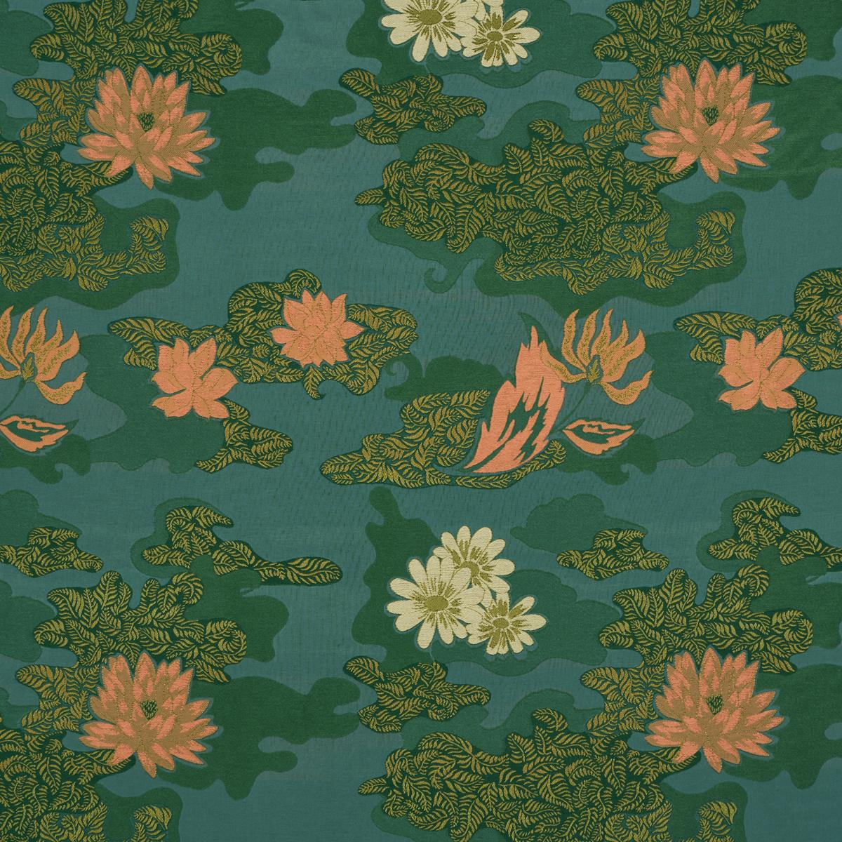Schumacher LIAN DREAM TURQUOISE Fabric | Atlanta Fabrics
