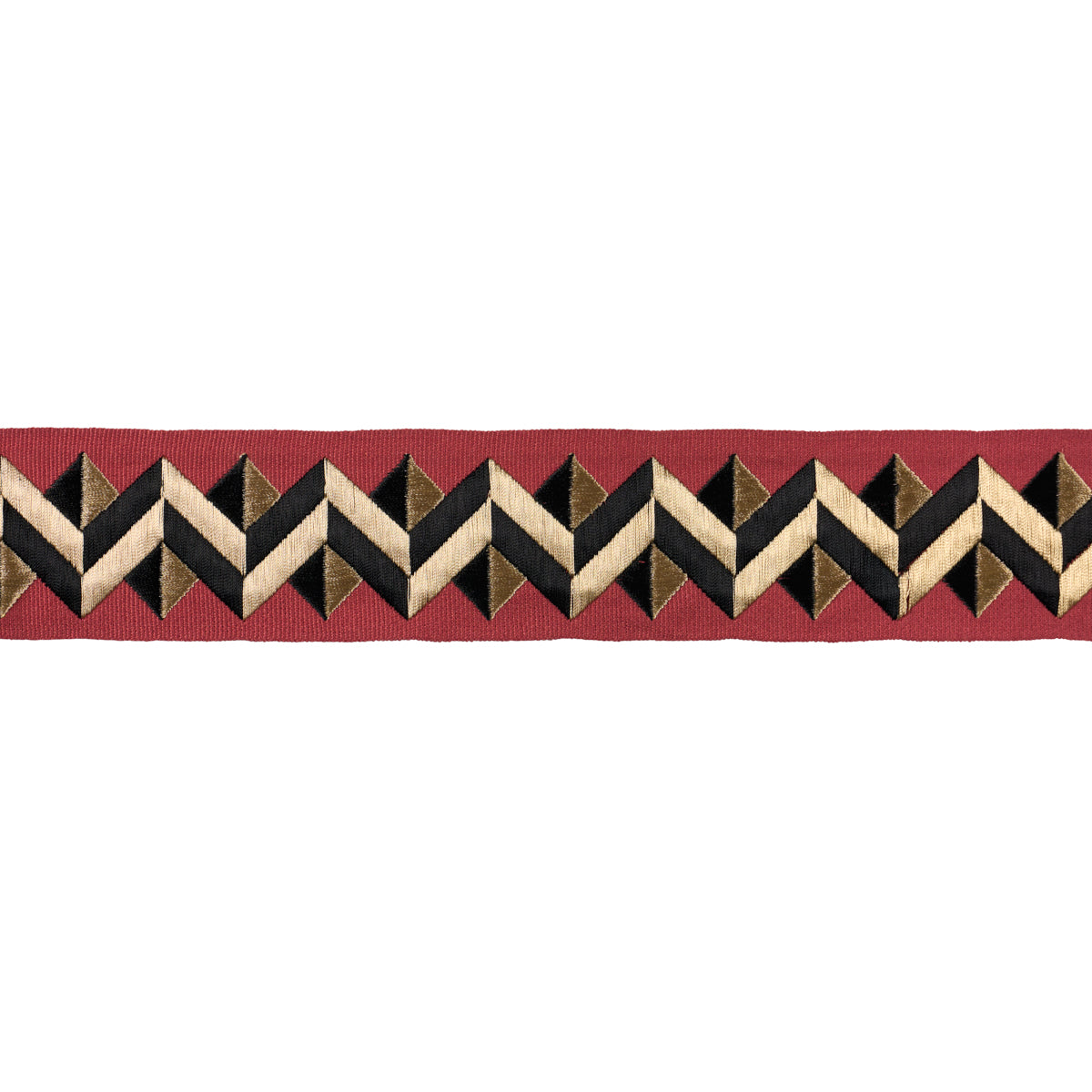Schumacher ZIGZAG MODERNE TAPE RED Trim | Atlanta Fabrics