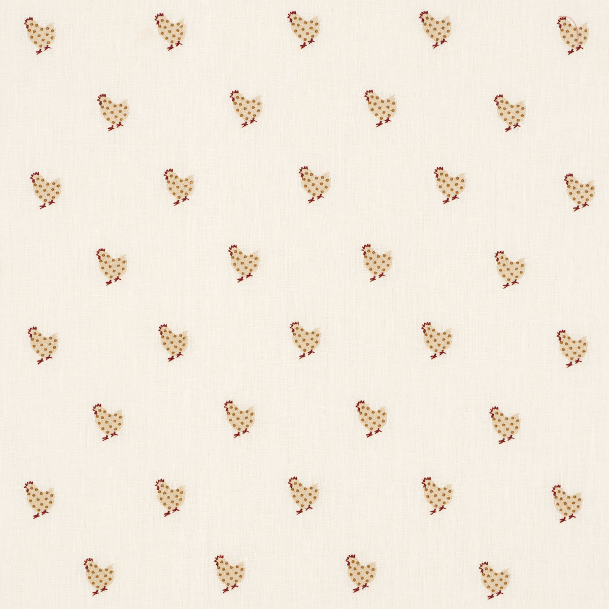 BETSY'S CHICKEN EMBROIDERY IVORY