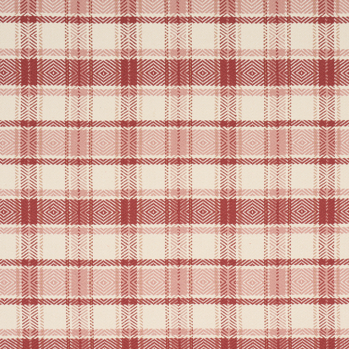Schumacher HEIDI PLAID CRANBERRY Fabric | Atlanta Fabrics
