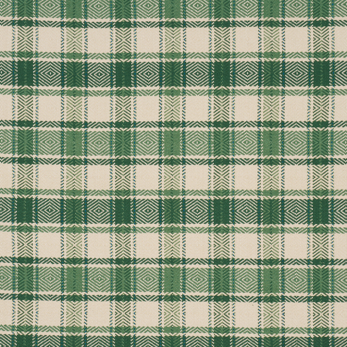 Schumacher HEIDI PLAID LEAF Fabric | Atlanta Fabrics