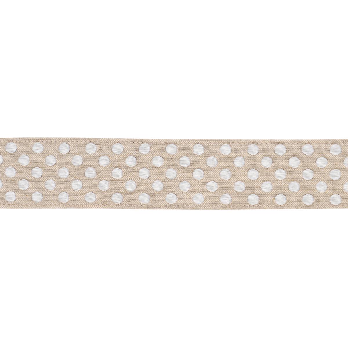 DOTTED EMBROIDERED TAPE NATURAL