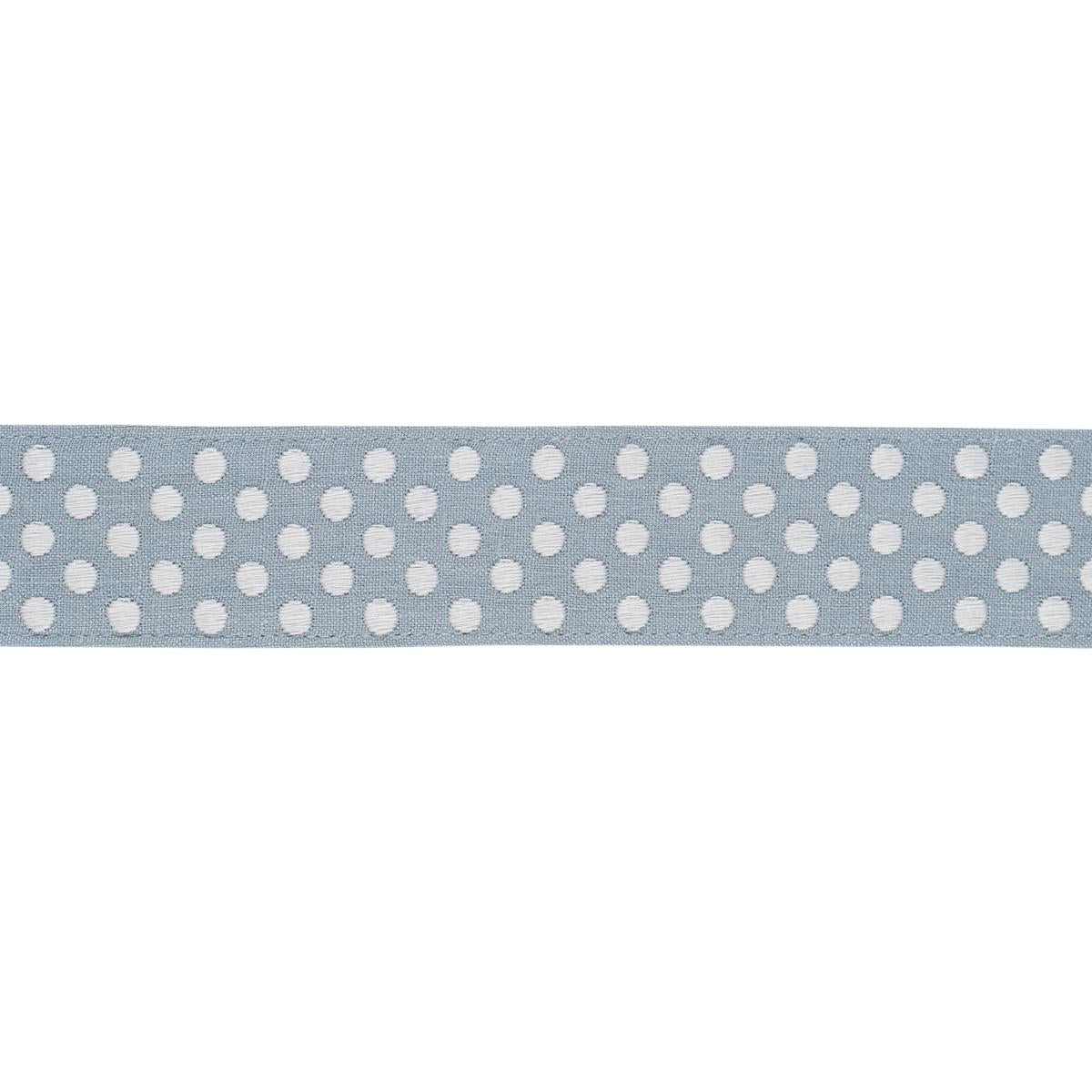 Schumacher DOTTED EMBROIDERED TAPE SKY Trim | Atlanta Fabrics