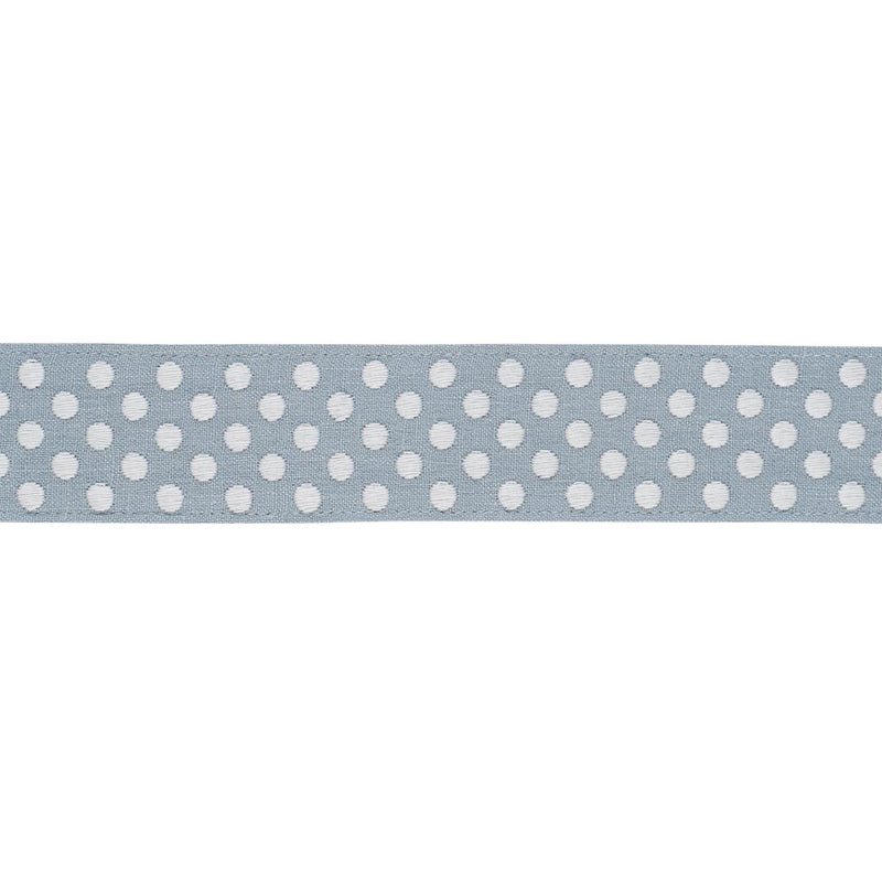 Schumacher DOTTED EMBROIDERED TAPE SKY Trim | Atlanta Fabrics