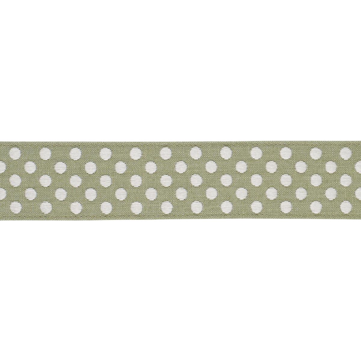 DOTTED EMBROIDERED TAPE SAGE