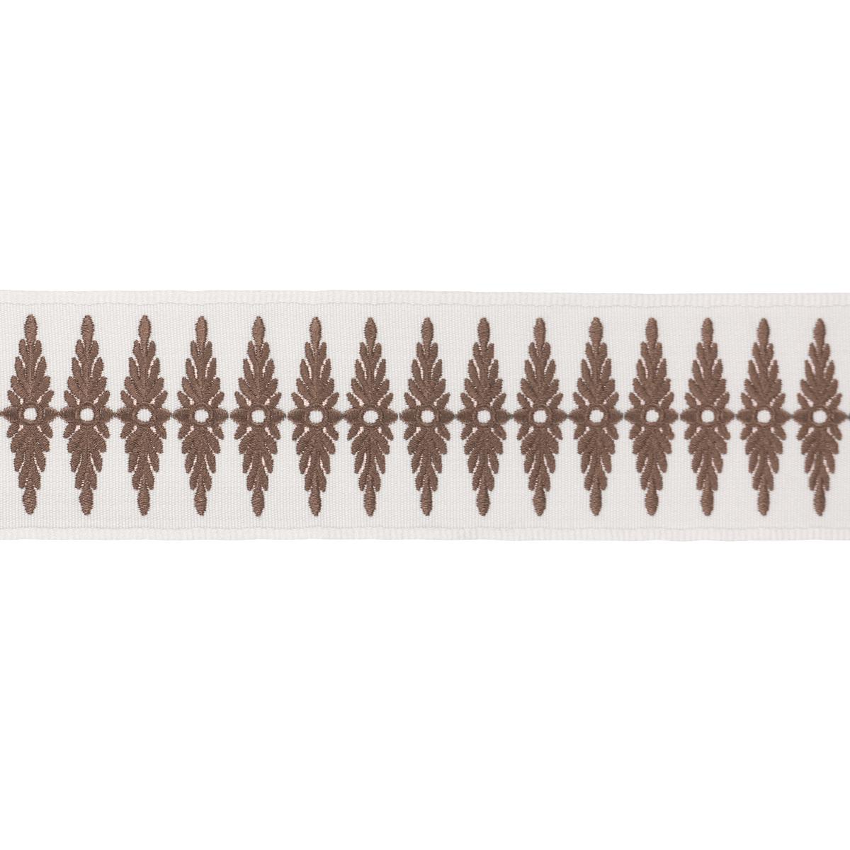 GENEVIEVE EMBROIDERED TAPE BROWN