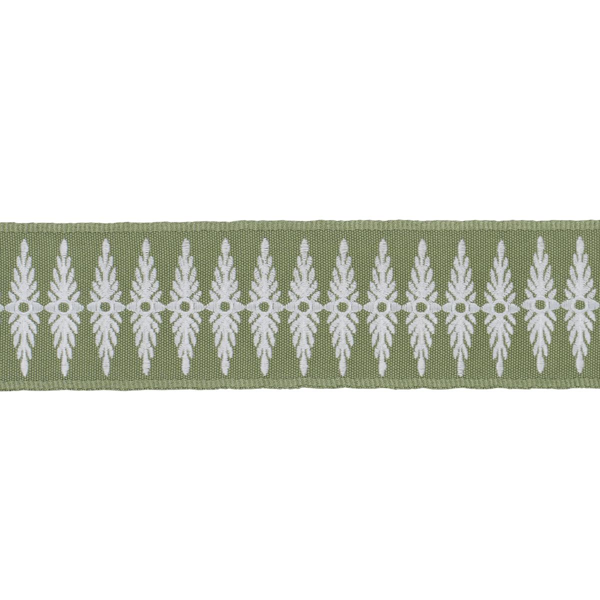 GENEVIEVE EMBROIDERED TAPE GREEN