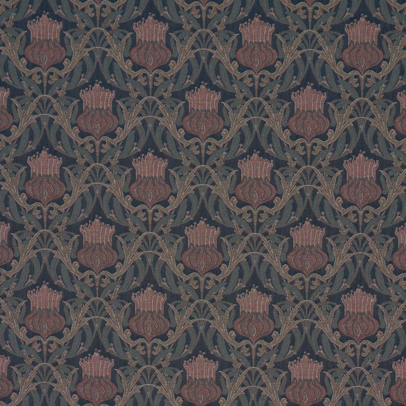SCHUMACHER ROWALLAN TRELLIS MIDNIGHT FABRIC | Atlanta Fabrics