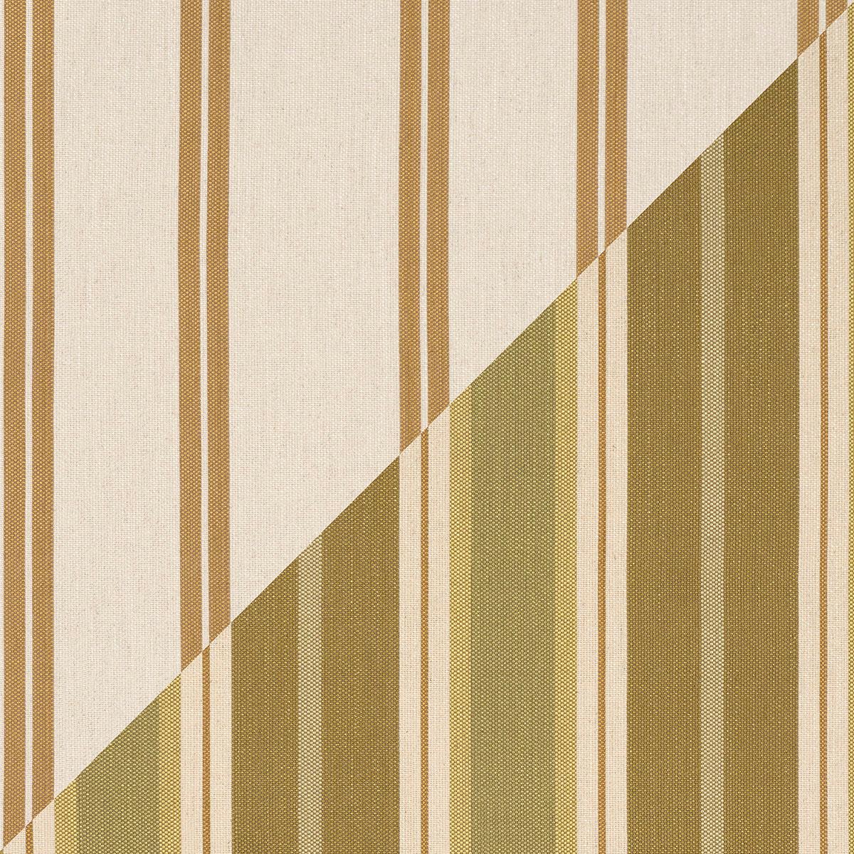 SCHUMACHER DOUBLE FACE STRIPES CHARTREUSE FABRIC | Atlanta Fabrics