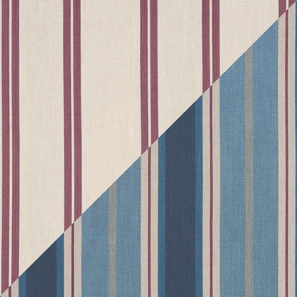 SCHUMACHER DOUBLE FACE STRIPES DENIM ROSÃ‰ FABRIC | Atlanta Fabrics