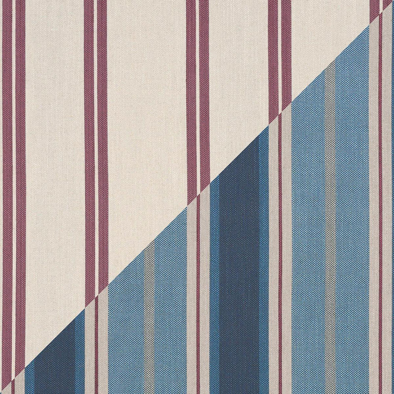 SCHUMACHER DOUBLE FACE STRIPES DENIM ROSÃ‰ FABRIC | Atlanta Fabrics